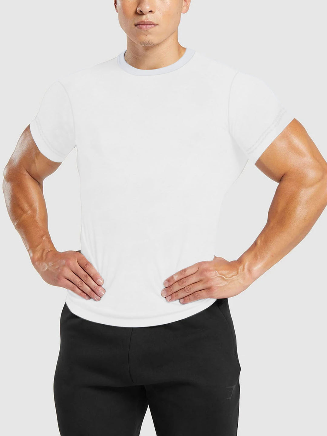 Herrer Åndbart Fitness-T-Shirt med hurtig fugtregulering og ergonomisk snit Stilla