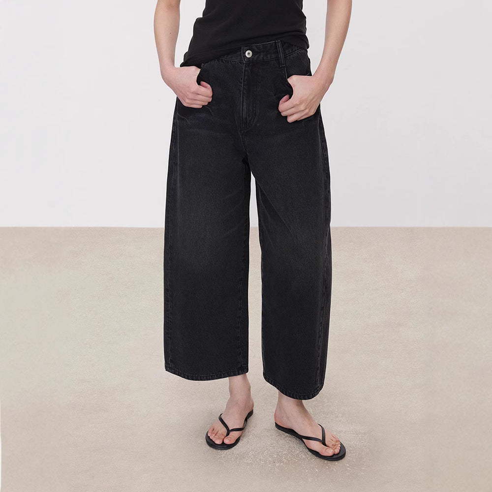 Dame brede jeans i moderne snit Stilla