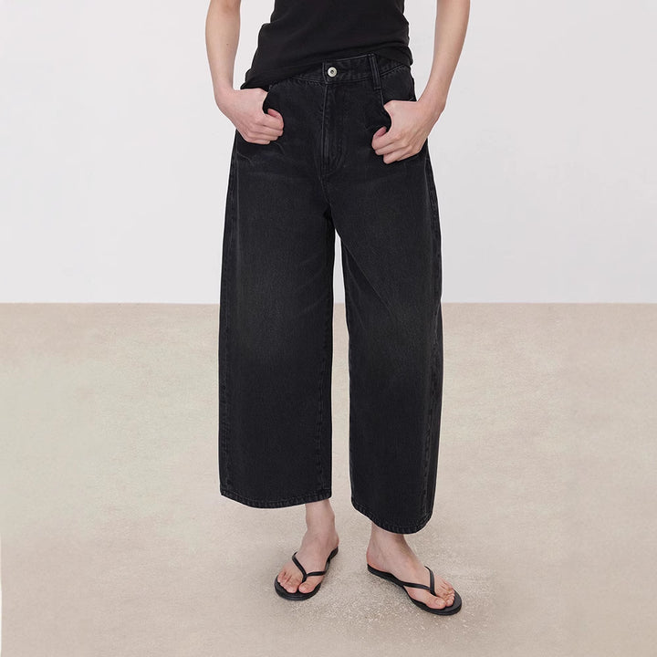Dame brede jeans i moderne snit Stilla
