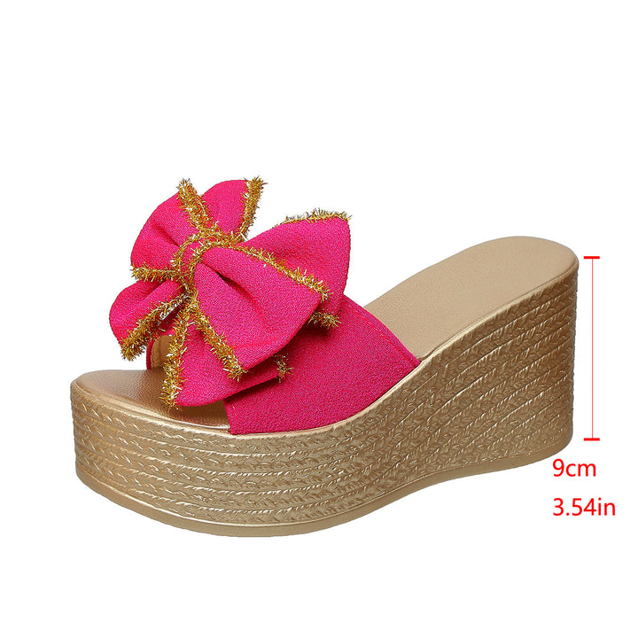 Dame Platform-sandaler med stort sløjfe-design og skridsikker sål Stilla