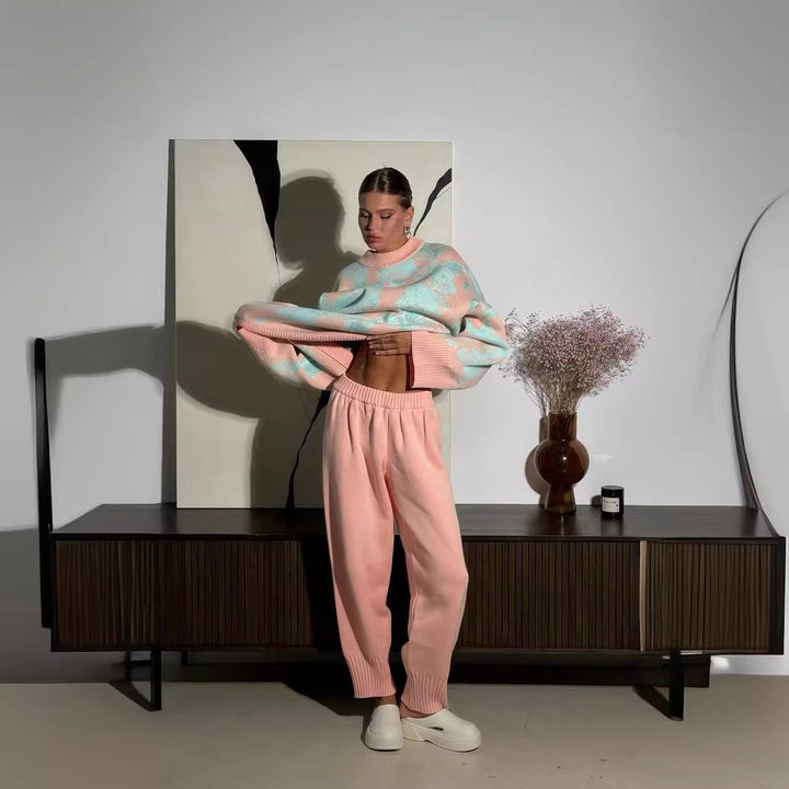Kvinder Komfortabel Oversized Sweater med Unikt Mønster Stilla