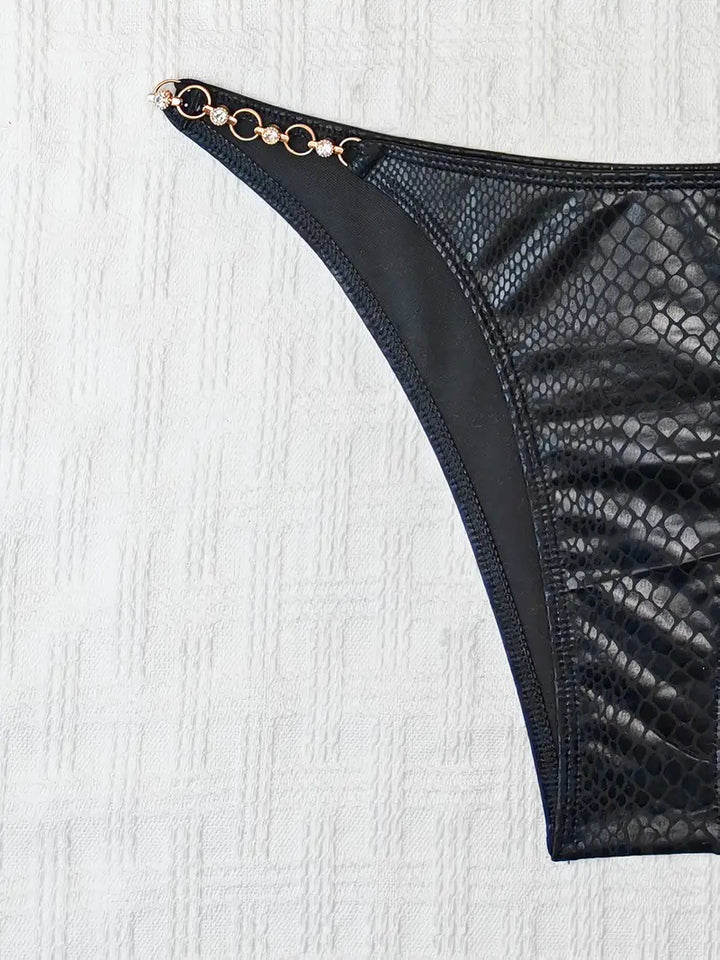 Dame Triangle Kæde-Detail Bikini Sæt Stilla