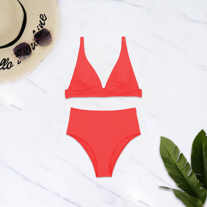 Damer Højskåret Bikini med dyb V-udskæring Skovae