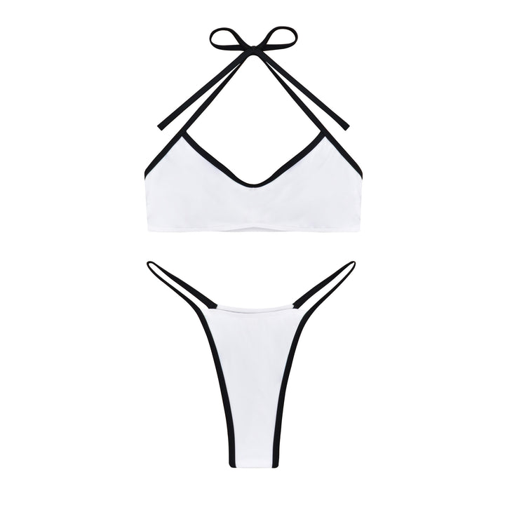 Dame bikini-sæt med minimalistisk design og høj udskæring Stilla