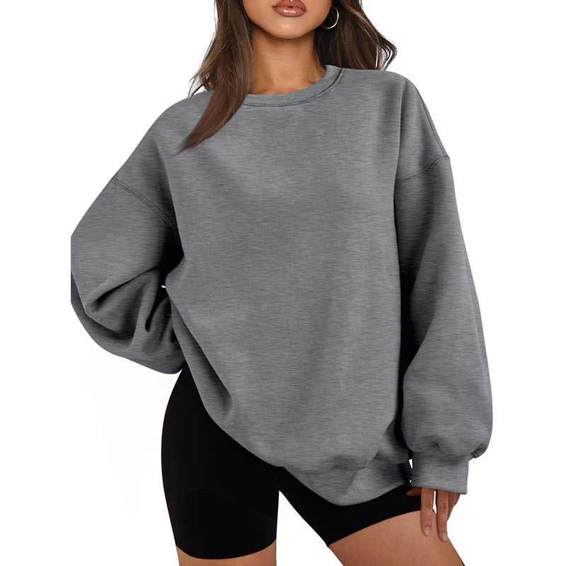 Damer Casual Oversized Sweater med Løs Pasform Skovae