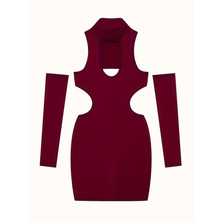 Dame Cut-Out Bodycon Kjole med lange ærmer Stilla