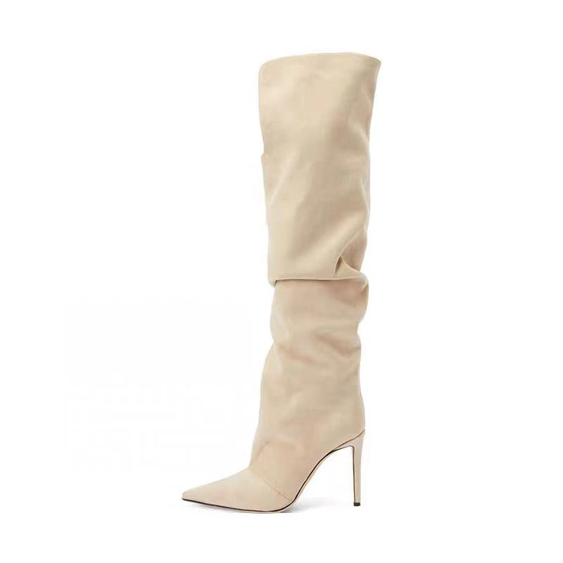 Femme Slouchy Over-knæet Stiletto Støvler Stilla