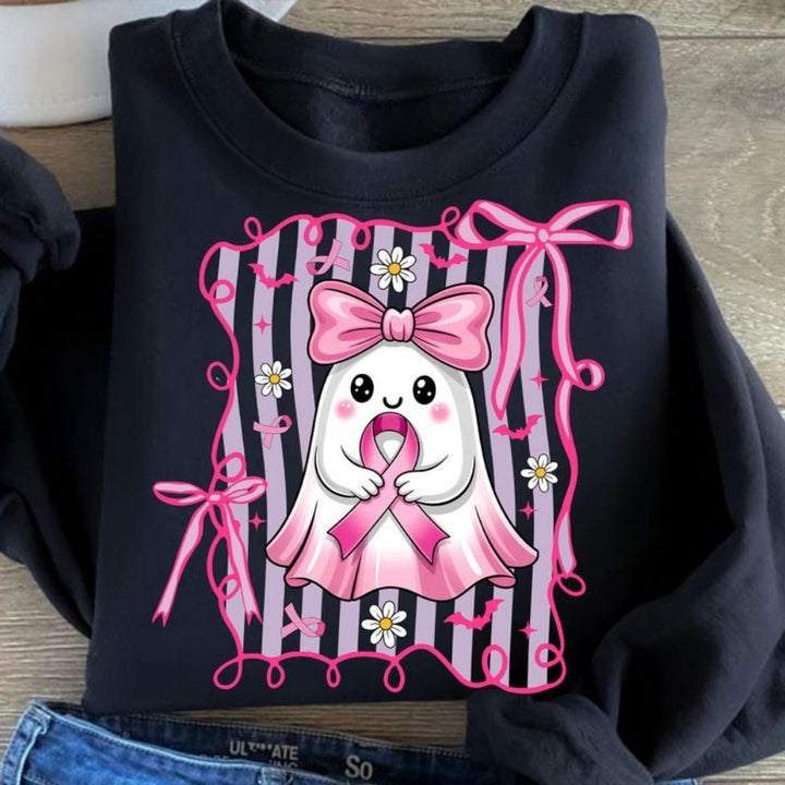 Kvinders sweatshirt med sødt spøgelsesmotiv og legende design Stilla