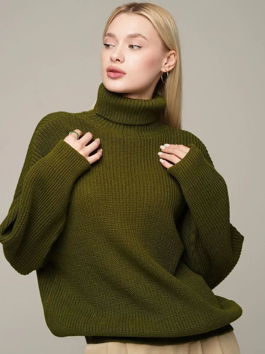 Dame hyggelig strikpullover med løs pasform og moderne design Stilla