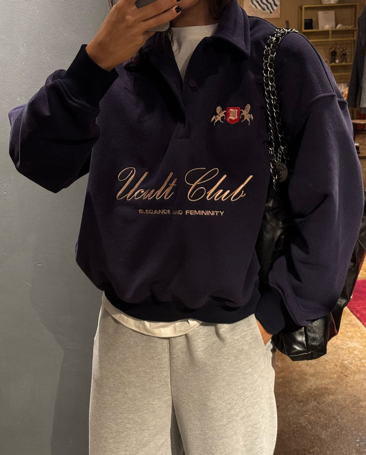 Damer casual polo sweater med elegant logo Stilla