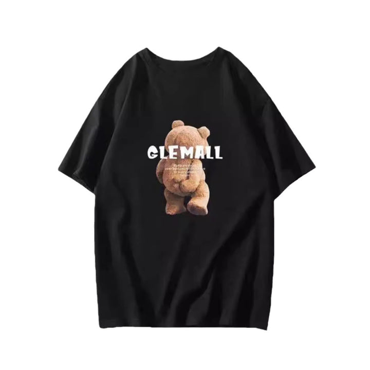 Dame T-shirt med kreativ bjørnemotiv og løs pasform Stilla