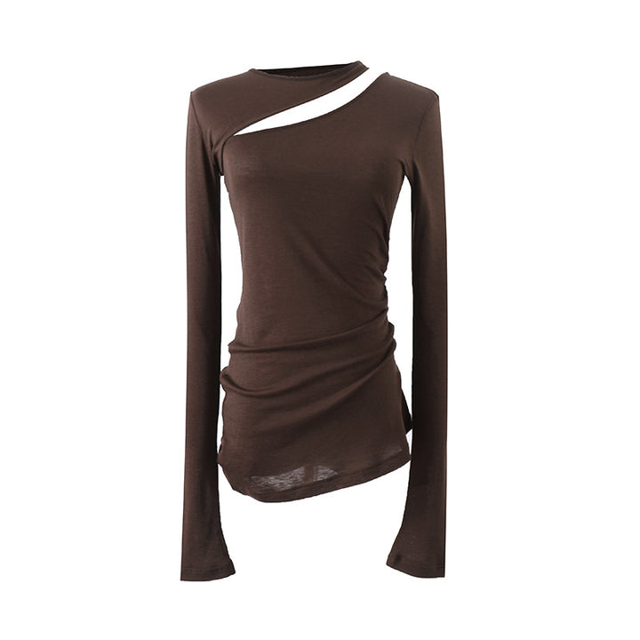 Dame Langærmet skjorte med asymmetrisk snit Stilla