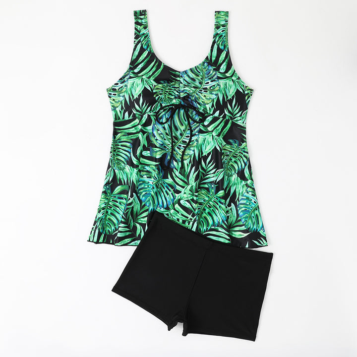 Dame Tankini-sæt med blomsterdesign og komfortable shorts Stilla