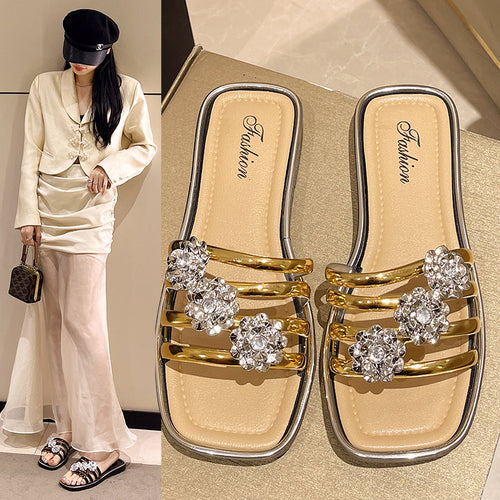 Dame Elegante og pyntede sandaler med glitrende applikationer Stilla
