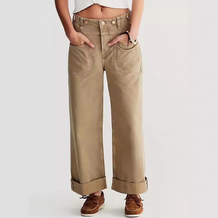 Dame Løst skårne jeans med høj talje og praktiske lommer Stilla