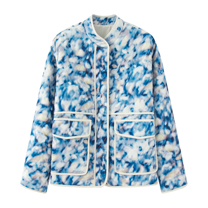 Damer Floral Print Steppjakke Stilla