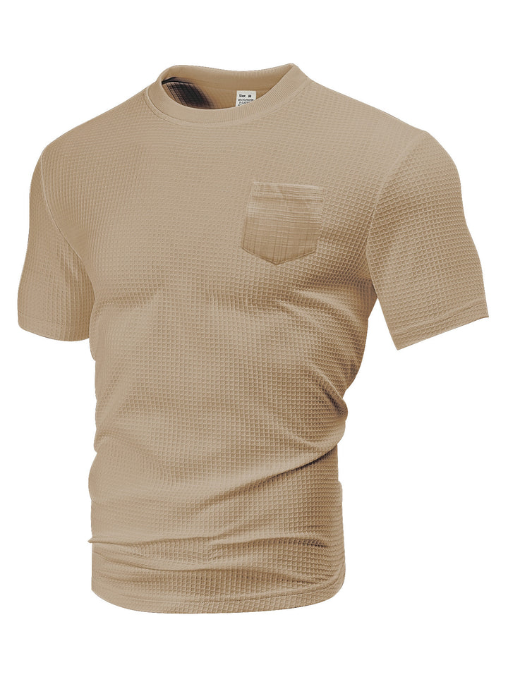 Herrer åndbar T-shirt med struktur Stilla