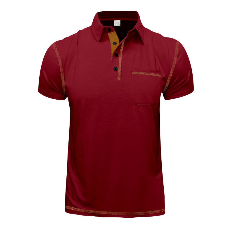 Herre fashion polo shirt med moderne krave og praktisk brystlomme Stilla