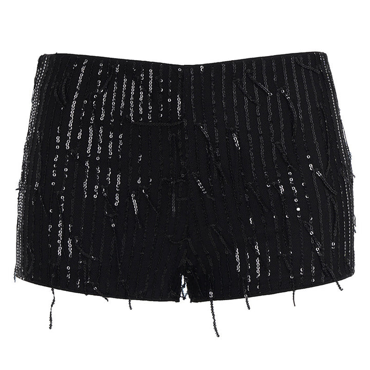 Dame glamourøse paillet-shorts Skovae