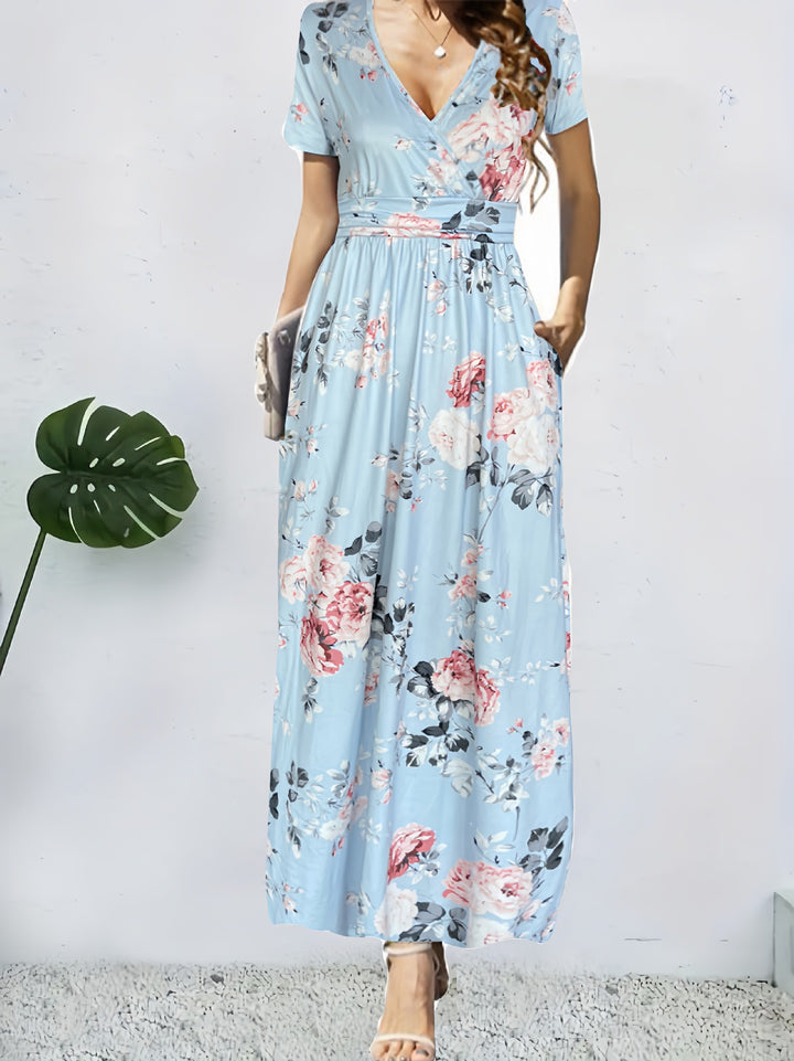 Dame Blomster Vift Maxi Kjole Stilla