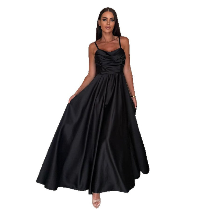 Damer Elegant Satin Aftenkjole Stilla
