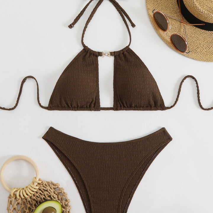 Dame Triangel-Bikini med raffineret Cut-Out og elastiske stropper Stilla