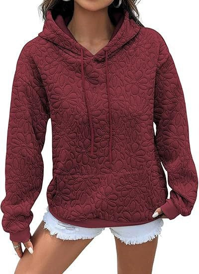 Dames fashion sweatshirt med tekstureret blomsterdesign Stilla