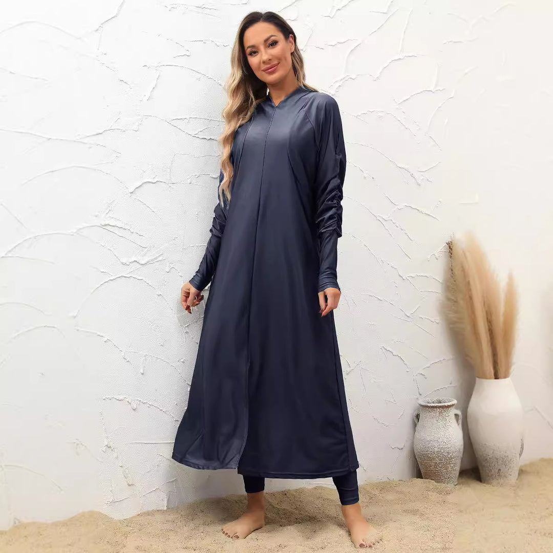 Damer Elegant Kaftan med høj krave og lange ærmer Stilla