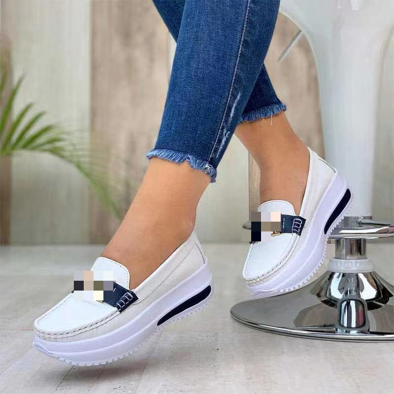 Dame Komfortable Slip-On Fritidssneakers med innovativ platformssål Stilla