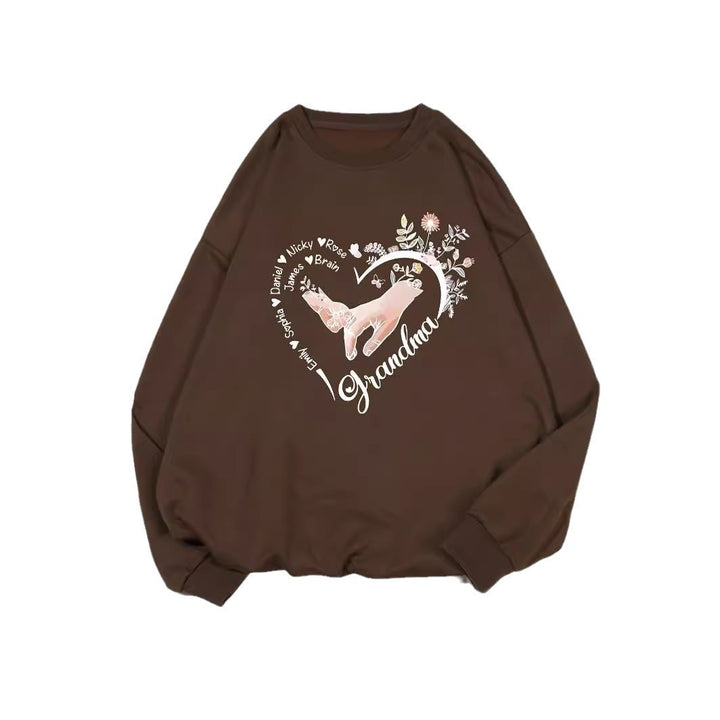 Kvinder's afslappet sweater med blomstermotiver Stilla