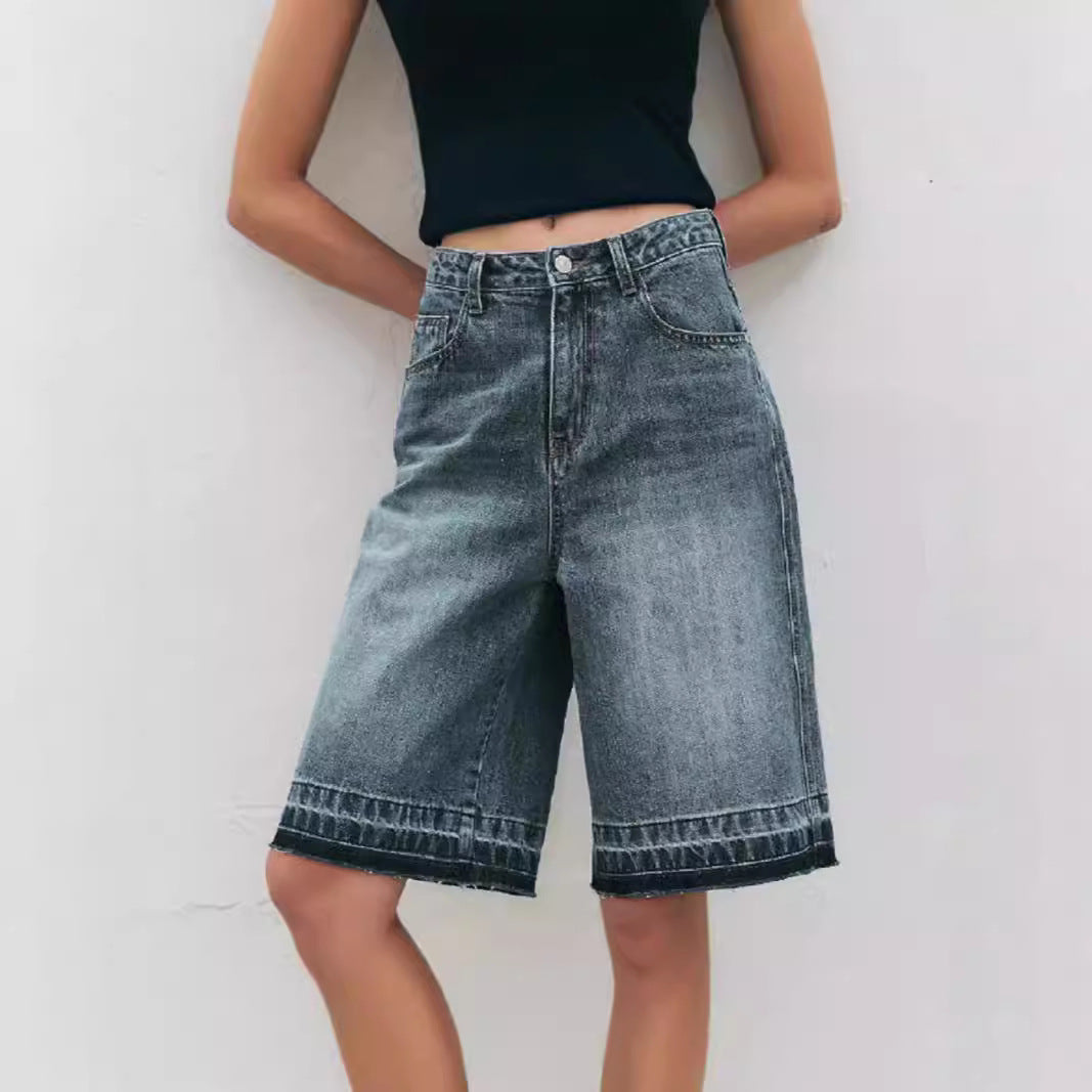 Damer Løst skårne denim-bukser i moderne design med høj talje og afslappede detaljer Stilla