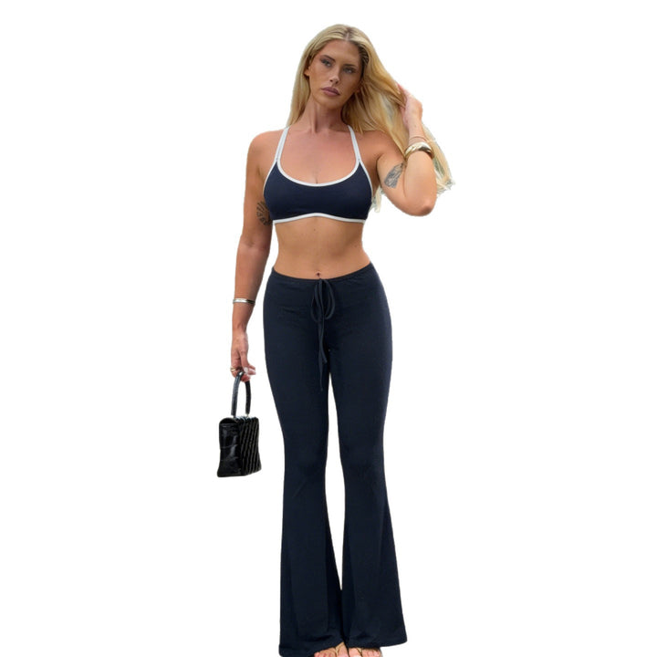 Dame Flared Pants og Bralette Sæt Skovae