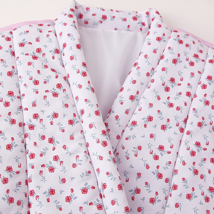Femme quiltet Floral Vinterjakke Stilla