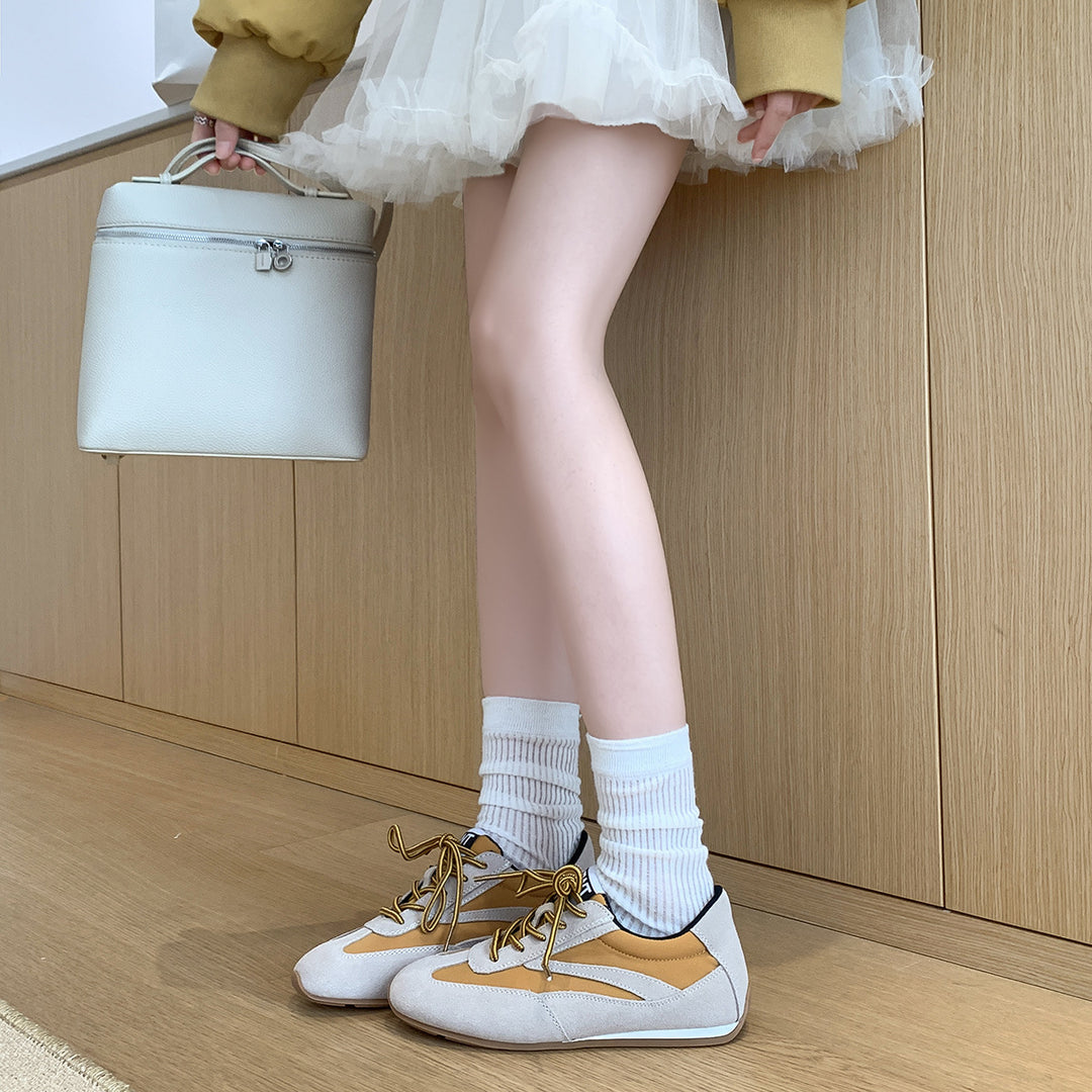 Femme SUEDE Snøre Retro Sneakers Stilla