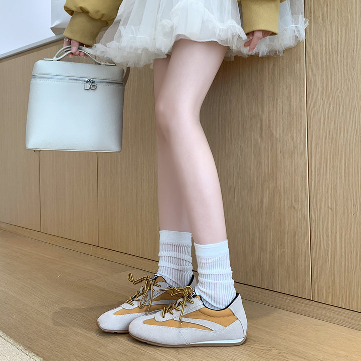 Femme SUEDE Snøre Retro Sneakers Stilla