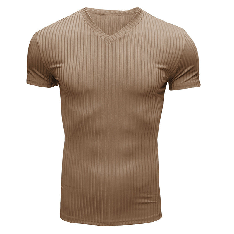 Herrer V-hals sportstrøje med ribbet design Stilla