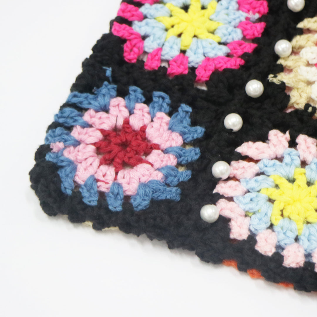 Dame hæklede taske i farverigt Granny-Square-design Stilla