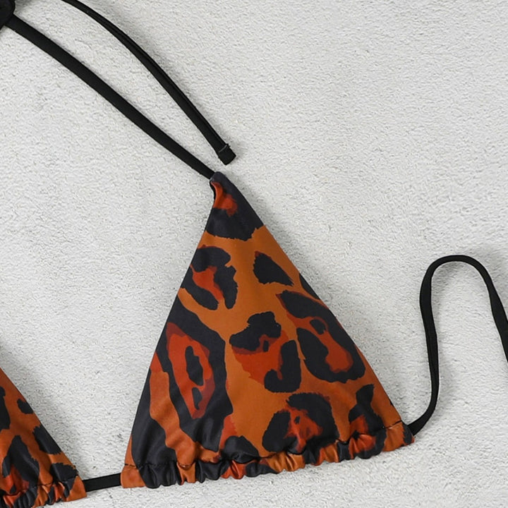 Femme High-Cut Leopardeprint Bikini Sæt Stilla
