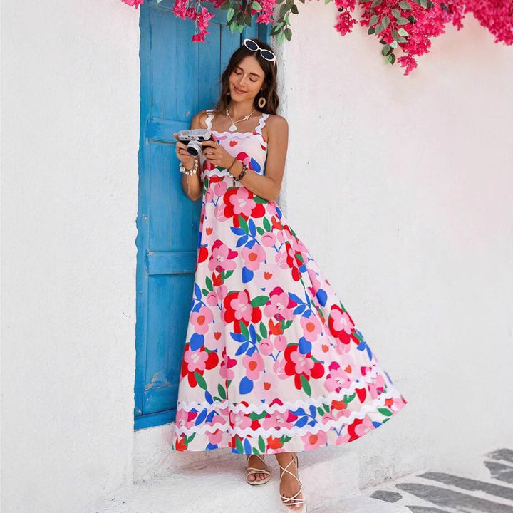 Dame Blomster Maxi Kjole Stilla