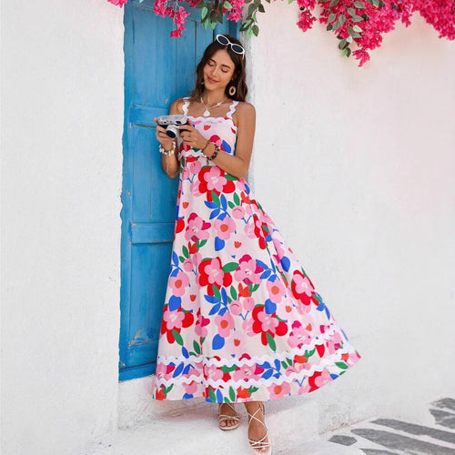 Dame Blomster Maxi Kjole Stilla