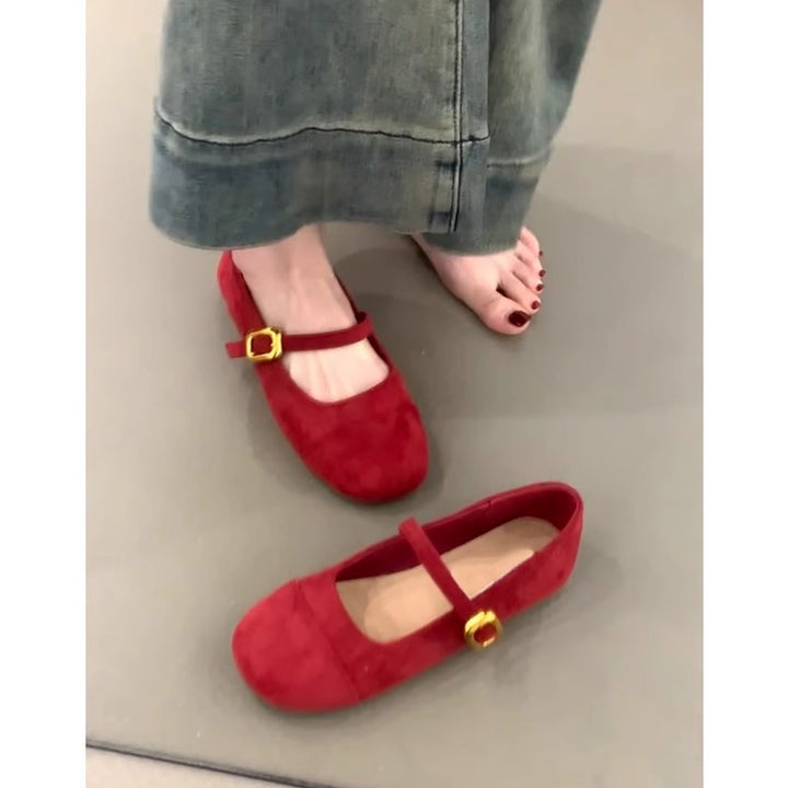 Damer elegante Mary Jane balletfløjter med justerbar spænde og komfortsål Stilla