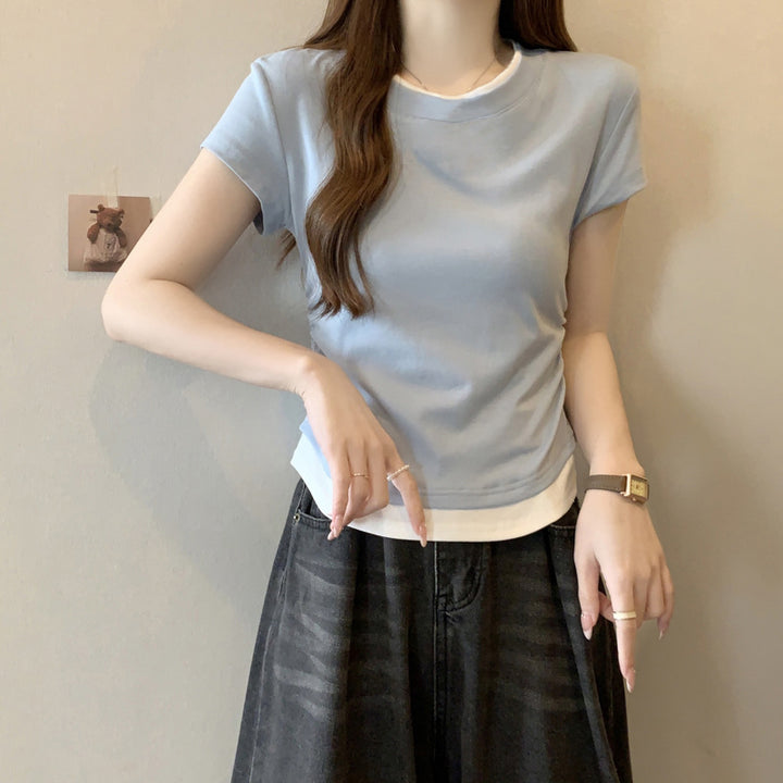 Femme Casual Lagdelte Look T-Shirt Stilla