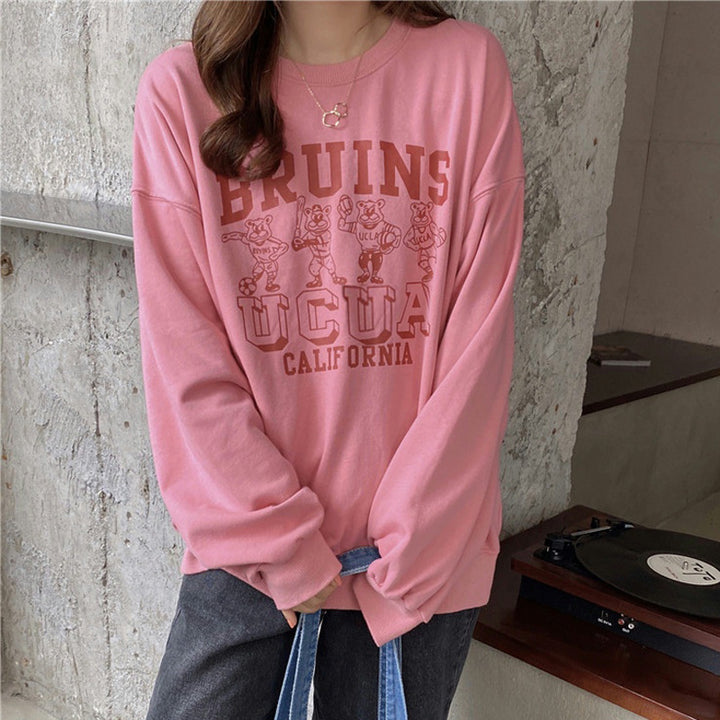 Femme Rundhalset Grafik Sweatshirt Stilla