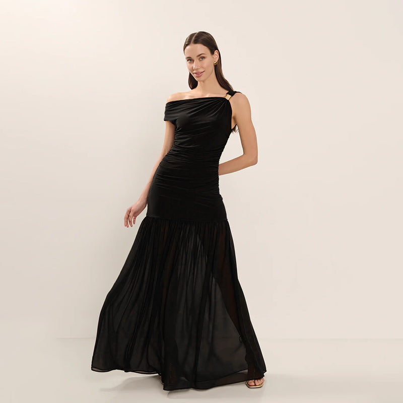 Dame Elegante Off-Shoulder Aftenkjole Stilla