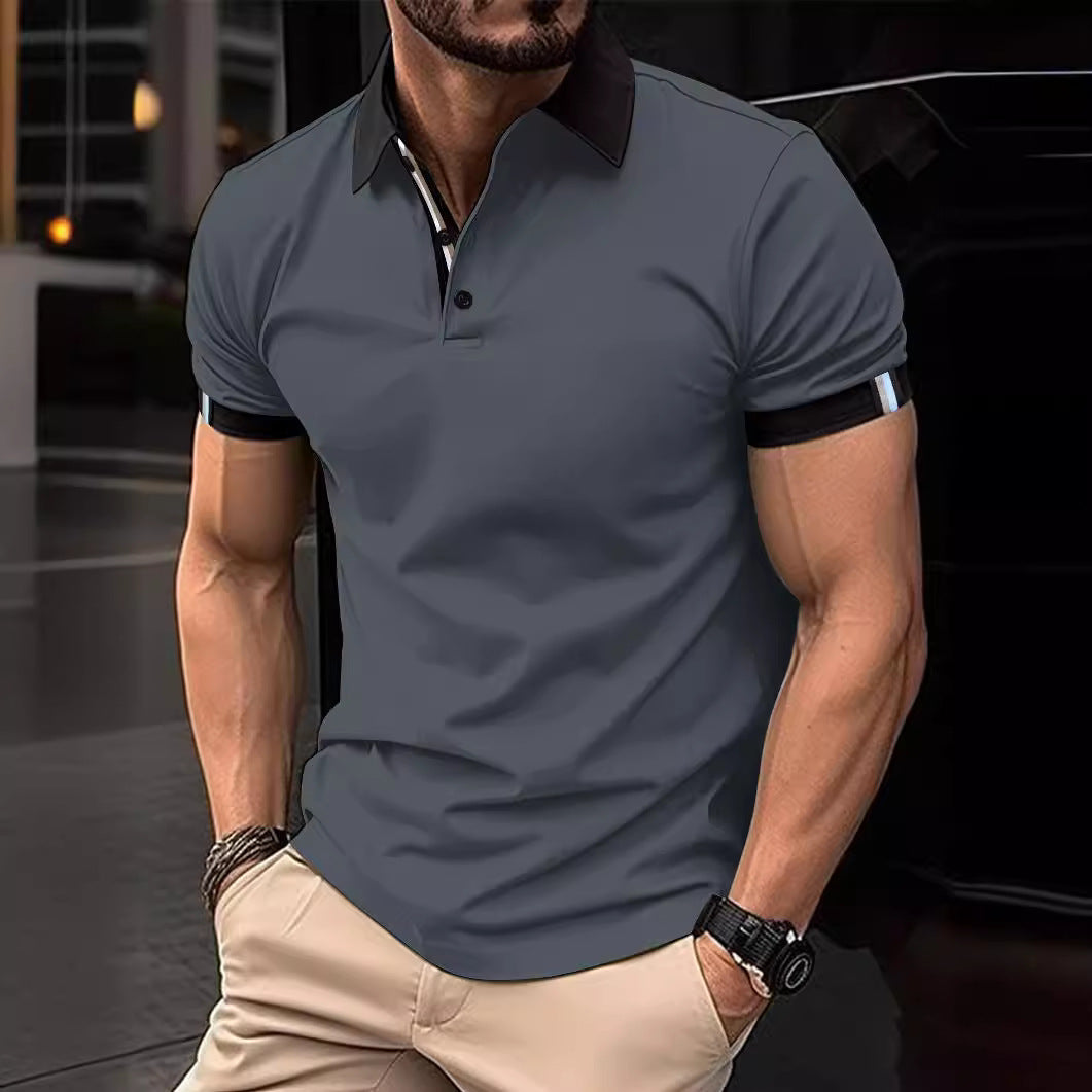 Herrer Performance Poloshirt med kontrastdetaljer Stilla