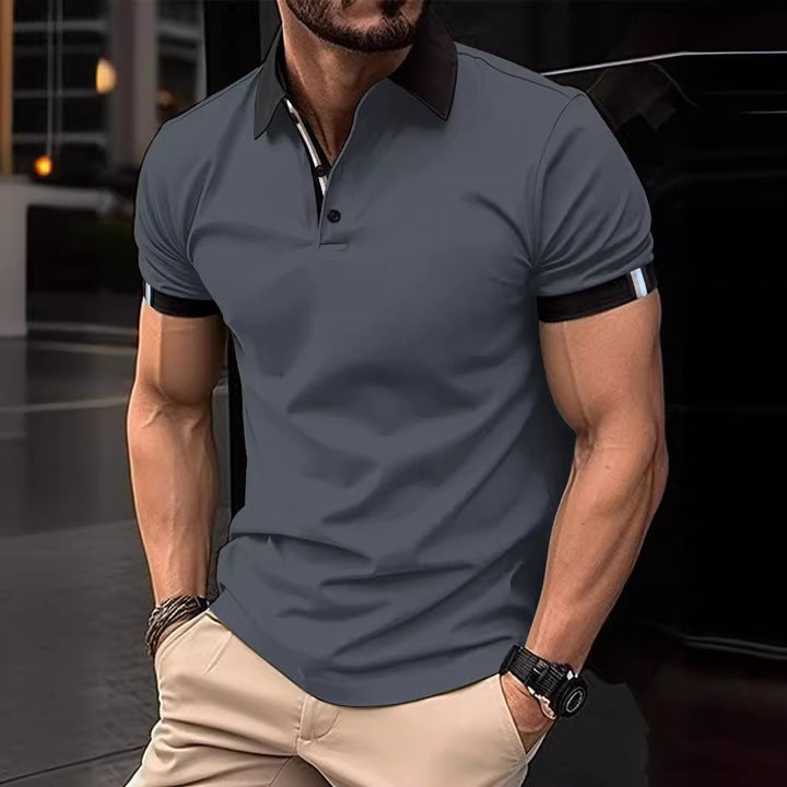 Herrer Performance Poloshirt med kontrastdetaljer Stilla