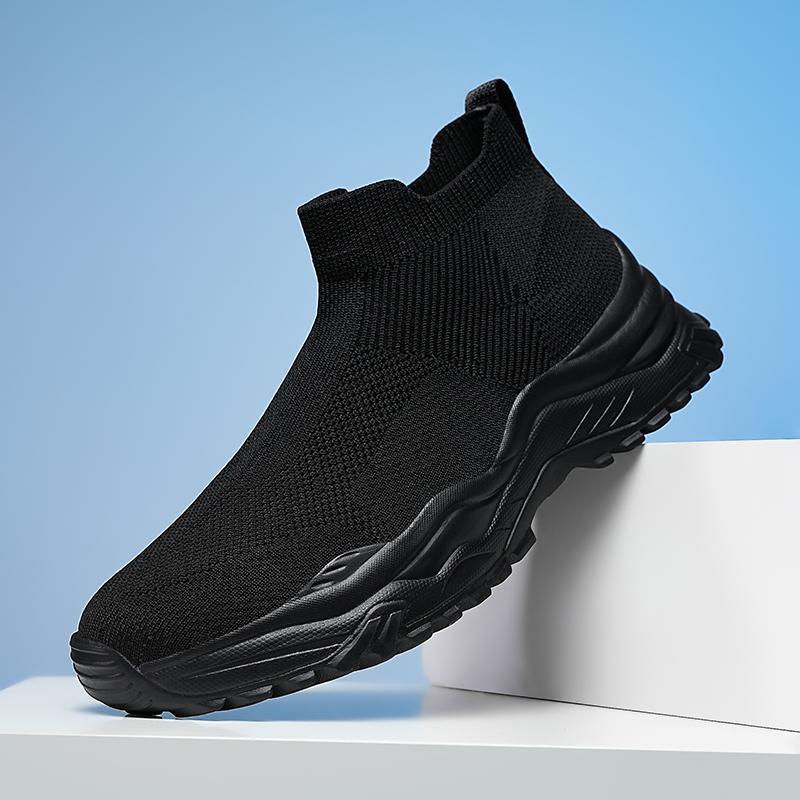 Herre Åndbare Slip-On Løb Sneakers med Strik Overmateriale Stilla