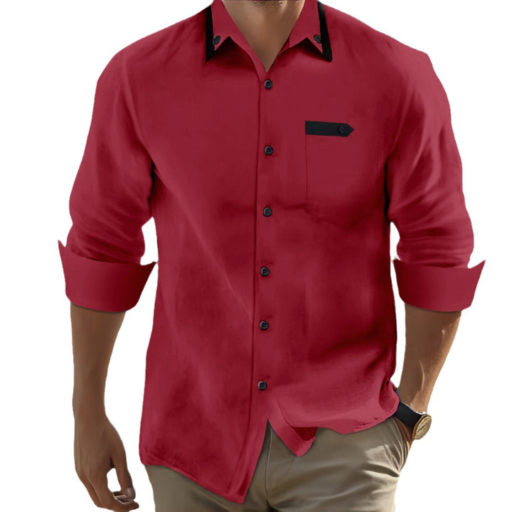Herrer Fritid Button-Up Skjorte Stilla