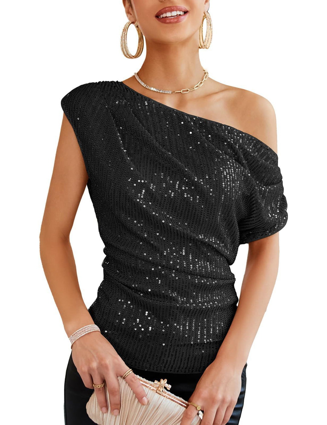 Dame off-shoulder glamour shirt Skovae