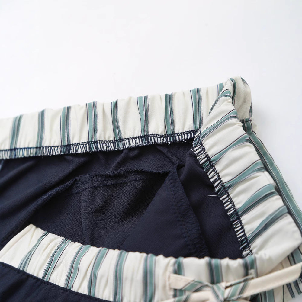 Femme Bred Loungebukser med kontrasterende side-striber Stilla